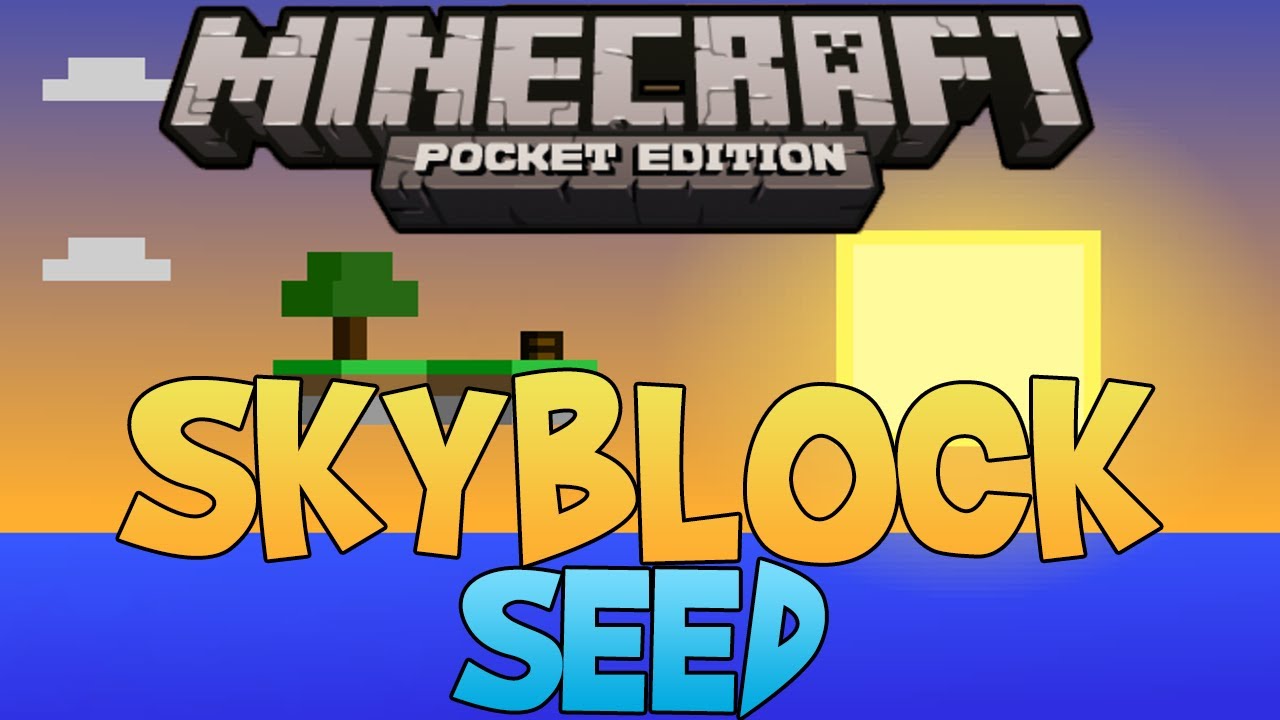 SKYBLOCK SEED! - Minecraft Pocket Edition (SkyBlock Seed With Lava