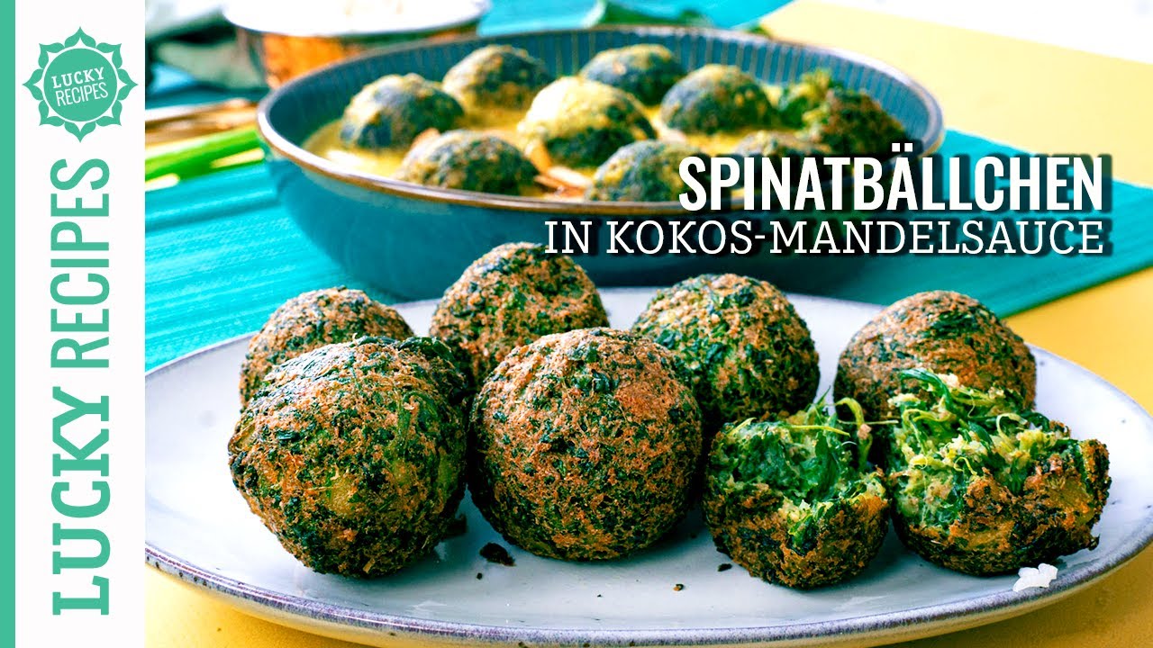 Tolle Kombi! Spinat Rezept mit Kokos- Mandelsauce | Lucky Recipes