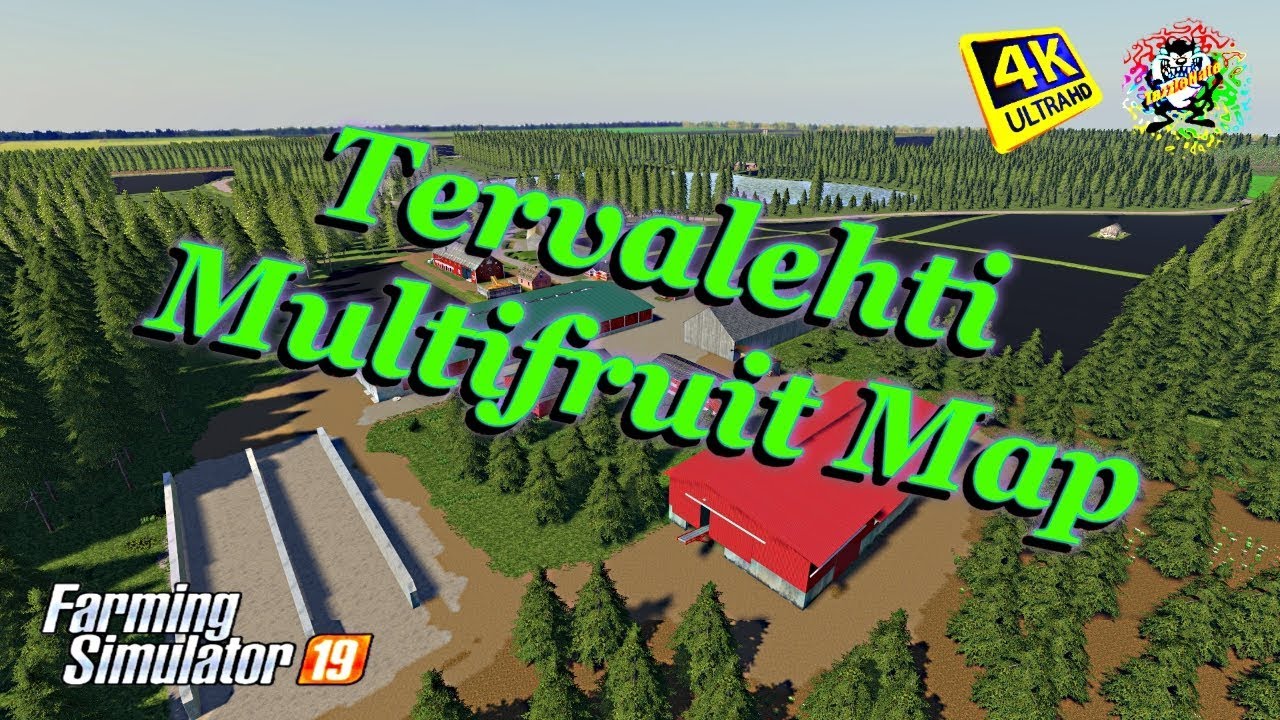 Farming Simulator 19 Maps Tervalehti Multifuits Map in 4K Resolution