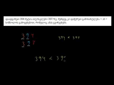 მთელი რიცხვების შედარება