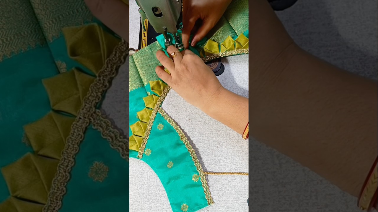 unique model blouse back neck design cutting and stitching 