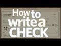 How to Write a Check