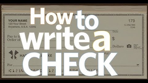 How to Write a Check