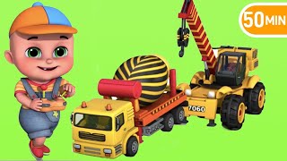 Construction Vehicles, Excavator, Wheel Loader, Mixer Truck, Garbage Trucks, Tow Truck~!  TOYS