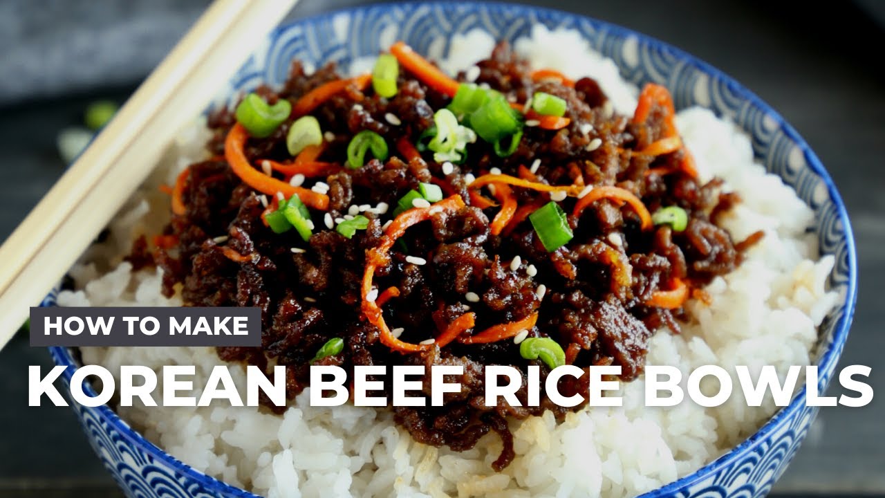 Easy Korean Beef Rice Bowls {15 Minute Meal} - The Busy Baker