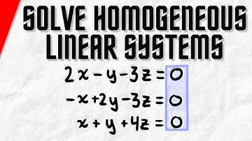 Solving Homogenous Linear Systems (Gaussian Elimination) | Linear Algebra Exercises