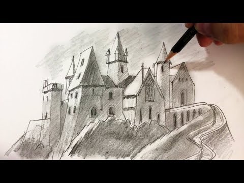 Video: Cómo Dibujar Un Castillo Con Un Lápiz Paso A Paso Para Principiantes