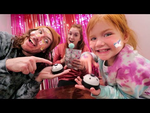 DiSNEY MOViE CHALLENGE!! Adley vs Dad playing a new princess trivia game show inside with Mom!