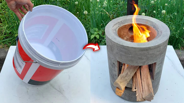 How to cast a smokeless stove with cement and paint bucket