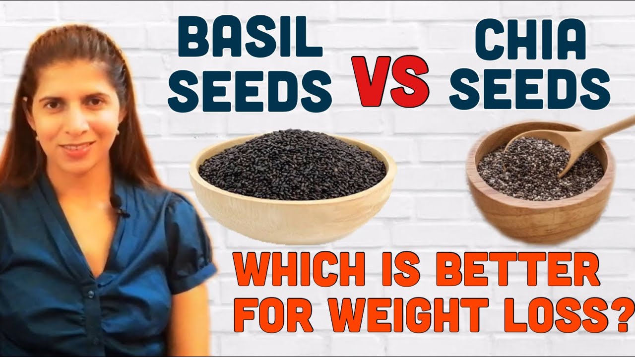 Basil Seeds / Sabja Vs Chia Seeds | Which is Better for Weight Loss | Difference &  Health Benefits
