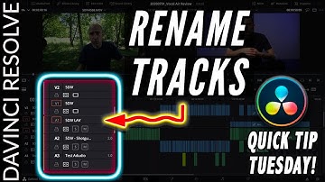 How to RENAME Tracks in DaVinci Resolve 16 | Quick Tip Tuesday