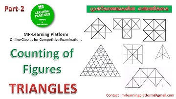 Reasoning  Counting of Figures - Triangles - PART-2  (Bilingual)  Best Short Cut Tricks to Solve