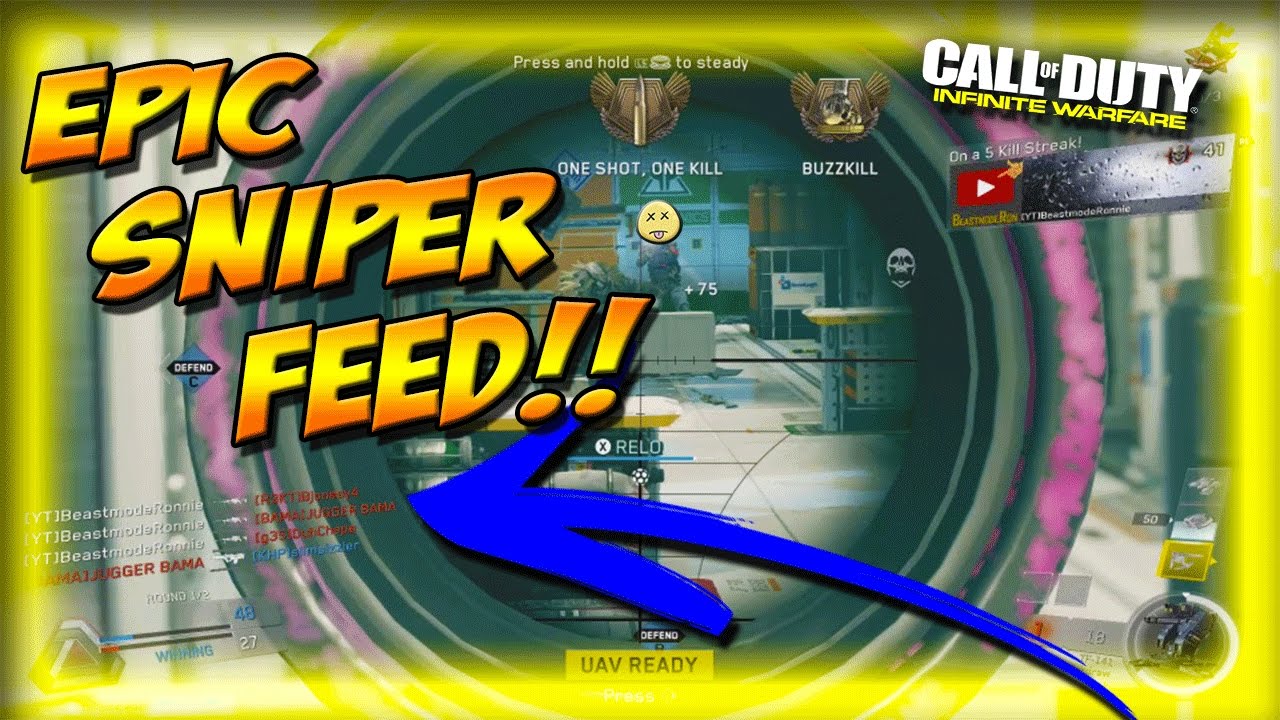 Call Of Duty Sniper Kills Feed - Infinite Warfare - Epic - Snipe ...