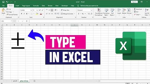 Hoe typ je het plus-minteken in Excel?