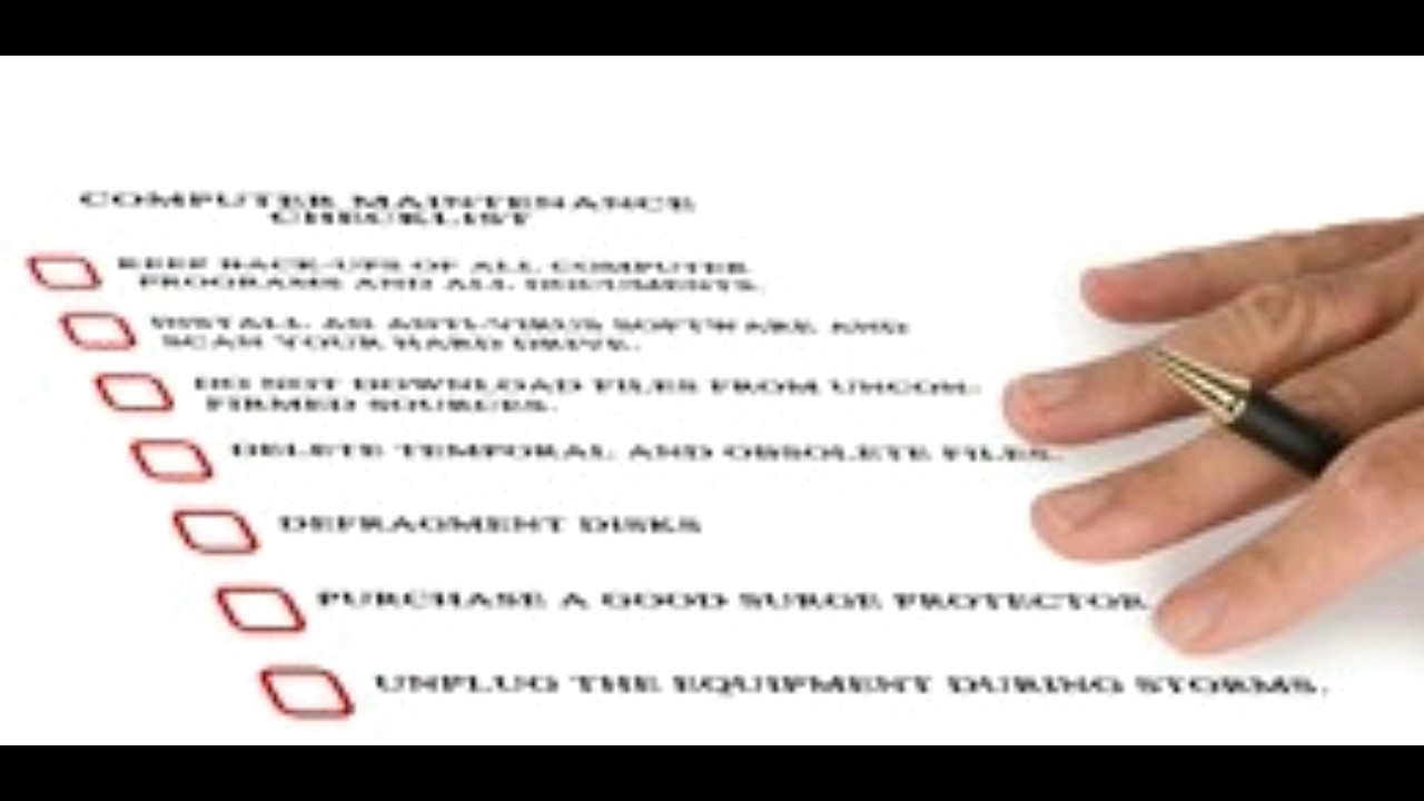 laptop maintenance checklist