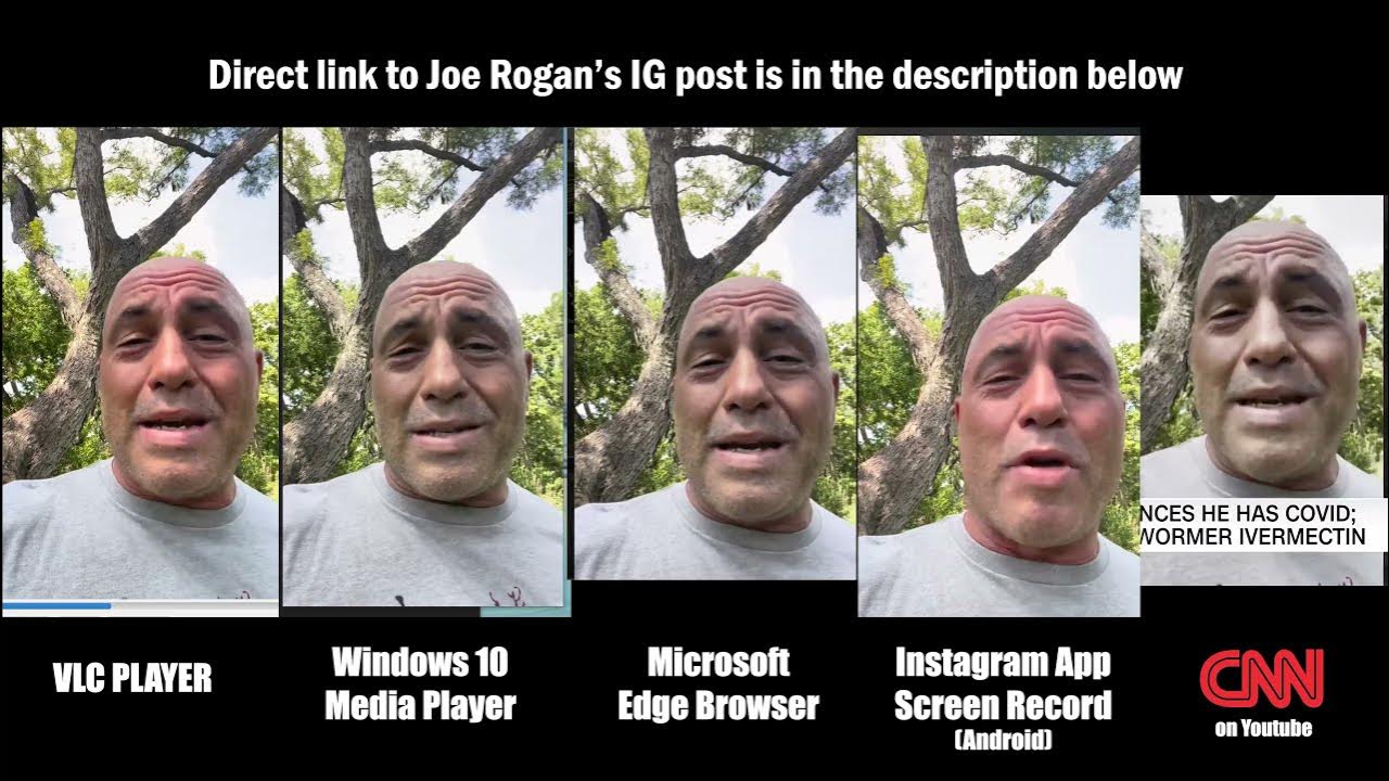 Joe Rogan vs CNN Instagram Video Clip Comparison with Multiple Players