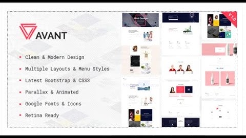 Avant - Creative & Parallax Multipurpose | Themeforest Download