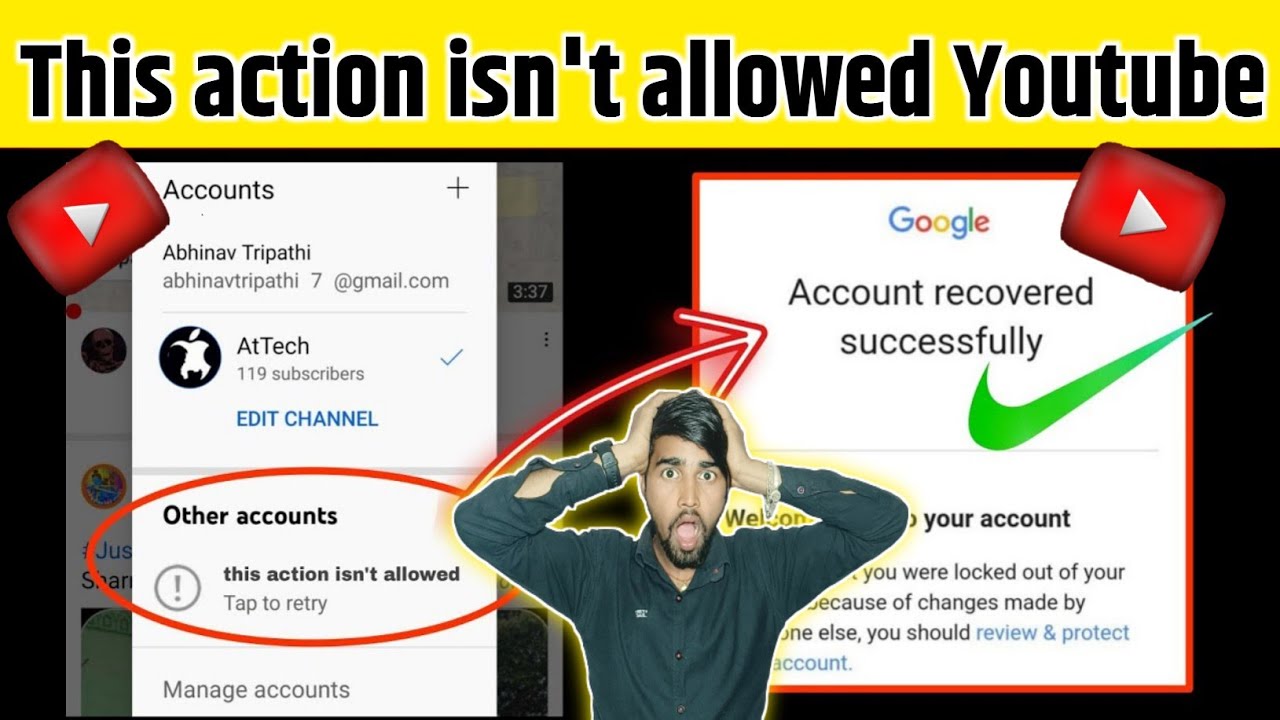 this action isn't allowed How to this action isn't allowed youtube