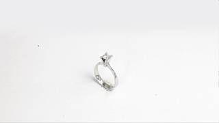 18 Ayar Beyaz Altın Pırlanta Tektaş Yüzük Modelleri Www.myragold.com