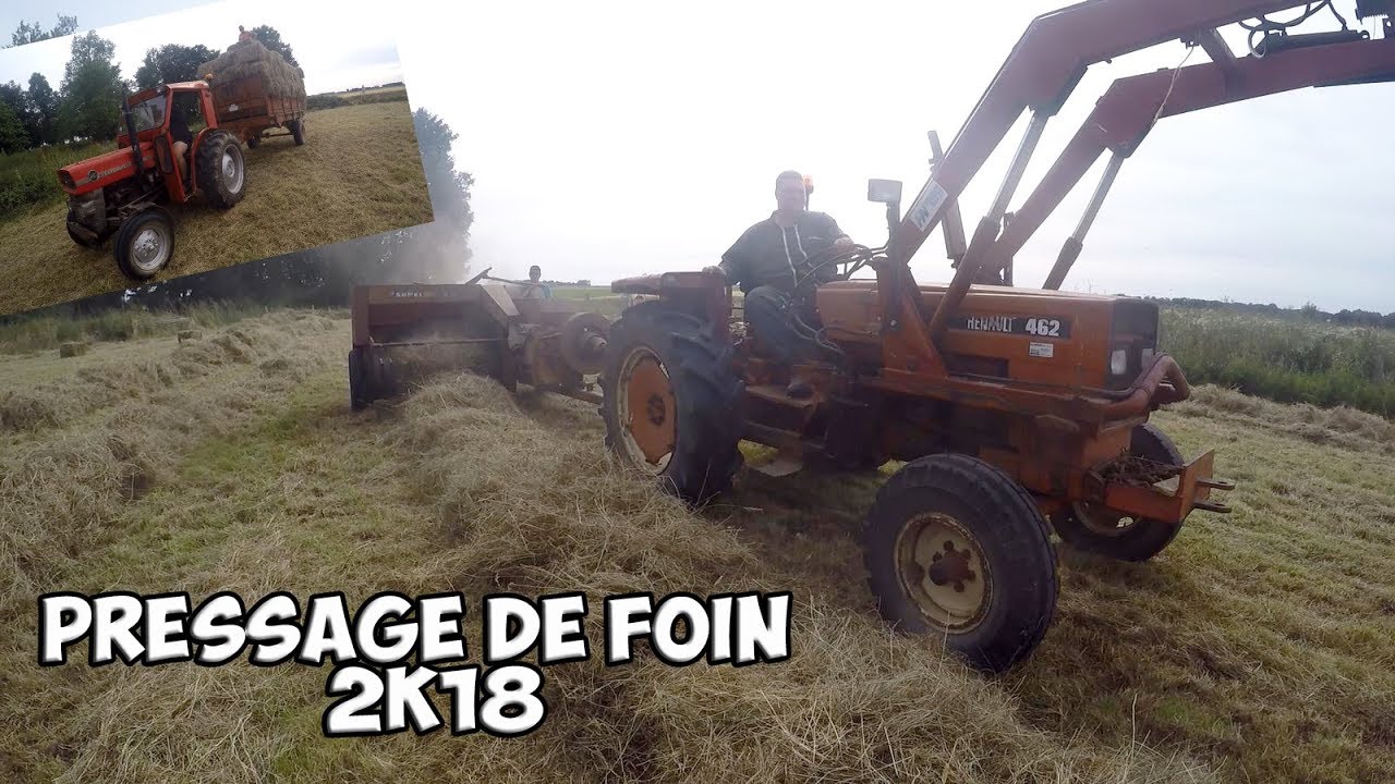 [GoPro] Pressage et Ramassage de foin en petite bottes 2k18