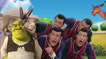 We Are Number One but shrek is watching it in his toilet