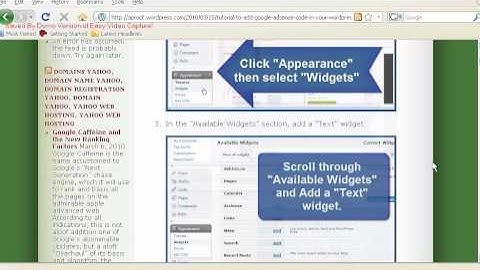 Tutorial to add Google AdSense code in your wordpress blog http://aproof.wordpress.com