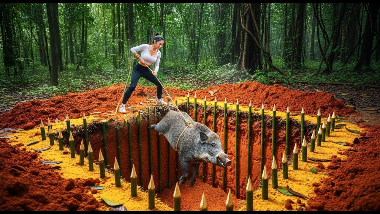 Epic Adventure – Wild Boar, Bamboo Forest, and Bushcraft Shelter/ 30 Days of Survival