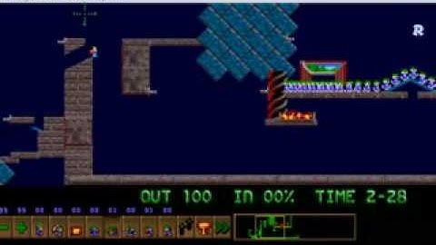 Lemmings my custom level EXTRA 14 Lem rooftop balcony