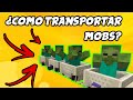 Como TRANSPORTAR zombies en MINECRAFT |🚚🚚🚚 Meter MOBS en compostador 1.15.2