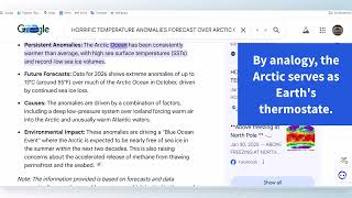 Horrific temperature anomalies forecast over Arctic Ocean