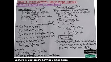 Lecture-4 | Coulomb