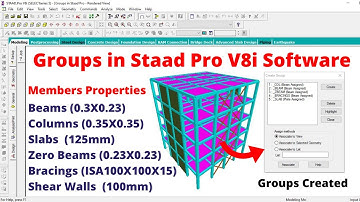 Groups in Staad pro software | material properties | civil engineering | online course | building |