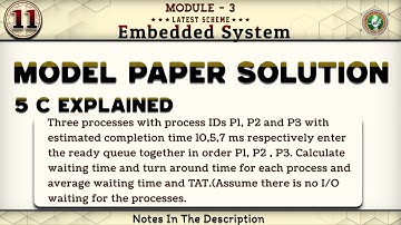5c Model Paper Solution Explained Module 3 6th Sem Embedded systems ECE 2022 Scheme VTU