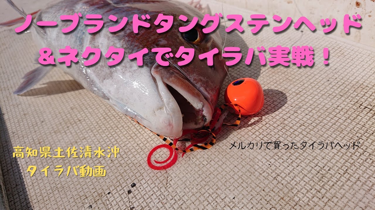 メルカリで買ったノーブランドのタングステンタイラバヘッドとネクタイ