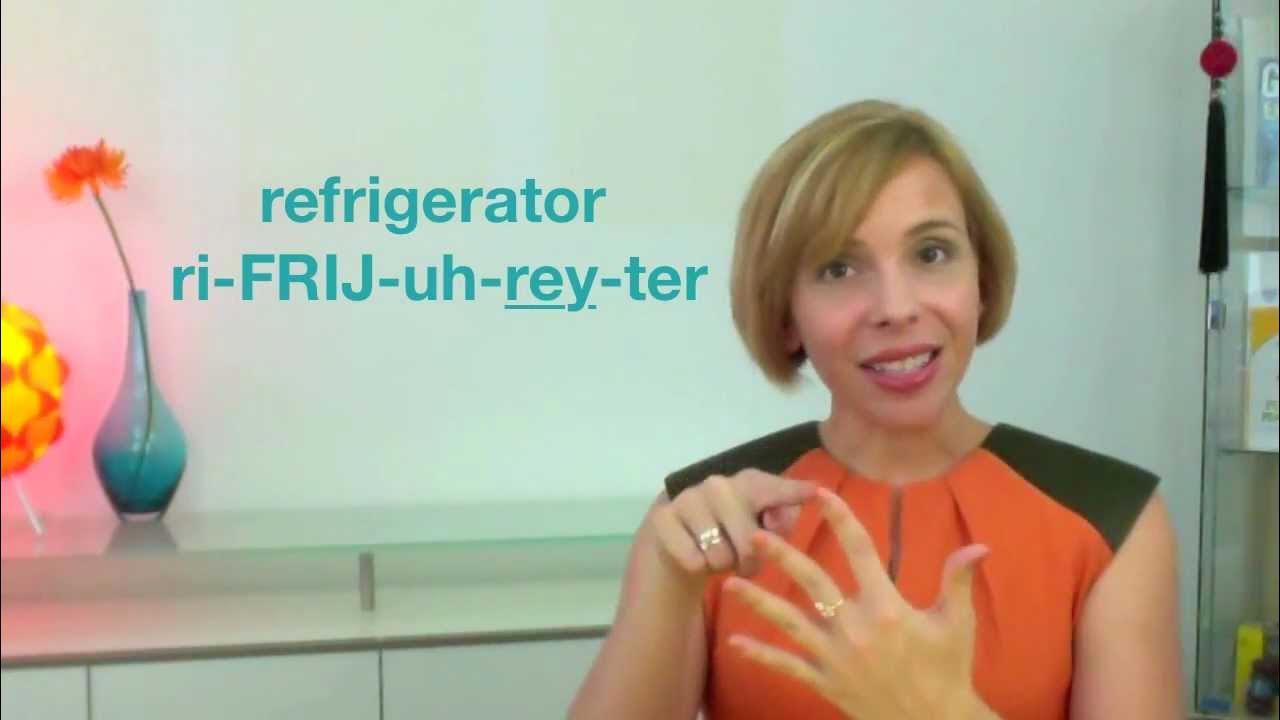 How to Pronounce 'REFRIGERATOR' 60sec Quick Fix with (Heather Hansen