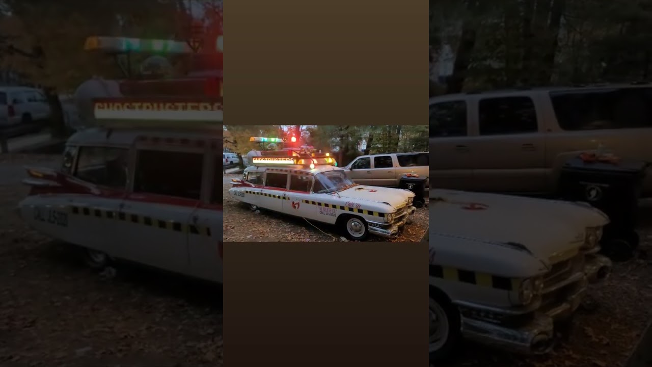 All lights  and sign board rolling on Ecto1A screen accurate ghostbusters 2