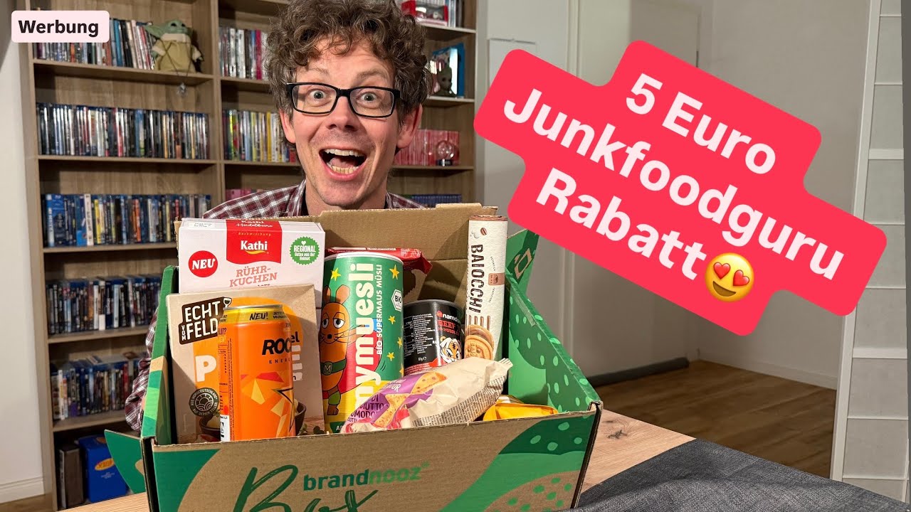 Brandnooz Box mit 5 Euro Junkfoodguru Rabatt auspacken!