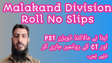 Malakand Division PST CT Roll No/Q.K Learning Corner