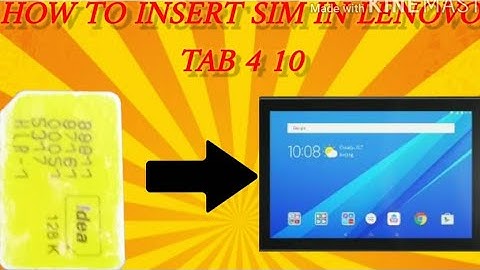 How to insert sim in lenovo tab 4 10