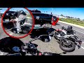 Biker Crashes Head First Into Back of Truck | Crazy Crashes & Epic Moments