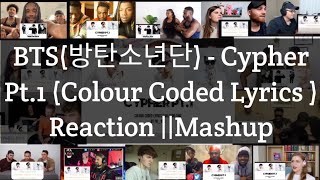BTS(방탄소년단) - Cypher Pt.1 (Colour Coded Lyrics ) Reaction ||Mashup