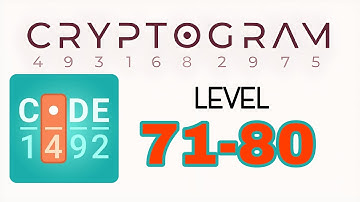Cryptogram Letters and Numbers 71 72 73 74 75 76 77 78 79 80