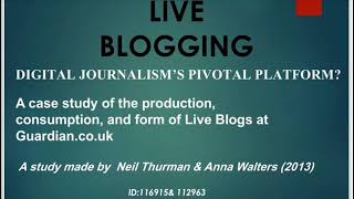 ⁣Live Blogging-Digital
