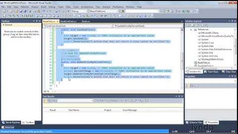 C# visual studio video tutorial Verifying your code with unit tests