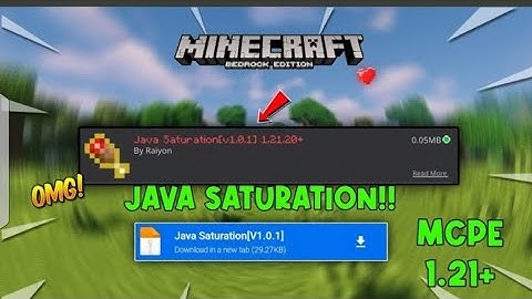 Java edition saturation add-on for mcpe (mcpe 1.21+)