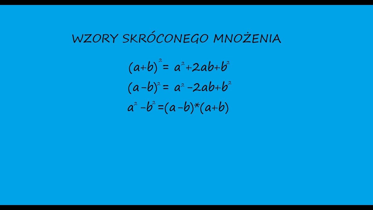 Wzory Skróconego Mnożenia 1 Liceum Sprawdzian Wzory skróconego mnożenia - szczegółowe wyjaśnienie - YouTube