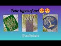 Easy four different texture paintings 