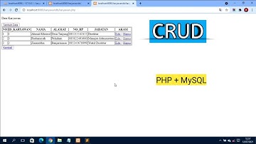 Penggunaan CRUD (Create, Read, Update, Delete) dengan PHP & MySQL | Pemrograman Web 1