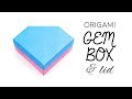Origami diamond box  lid tutorial remake  paper kawaii