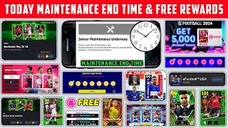 Today Maintenance End Time In eFootball 2024 Mobile || Pes Server Maintenance End Time